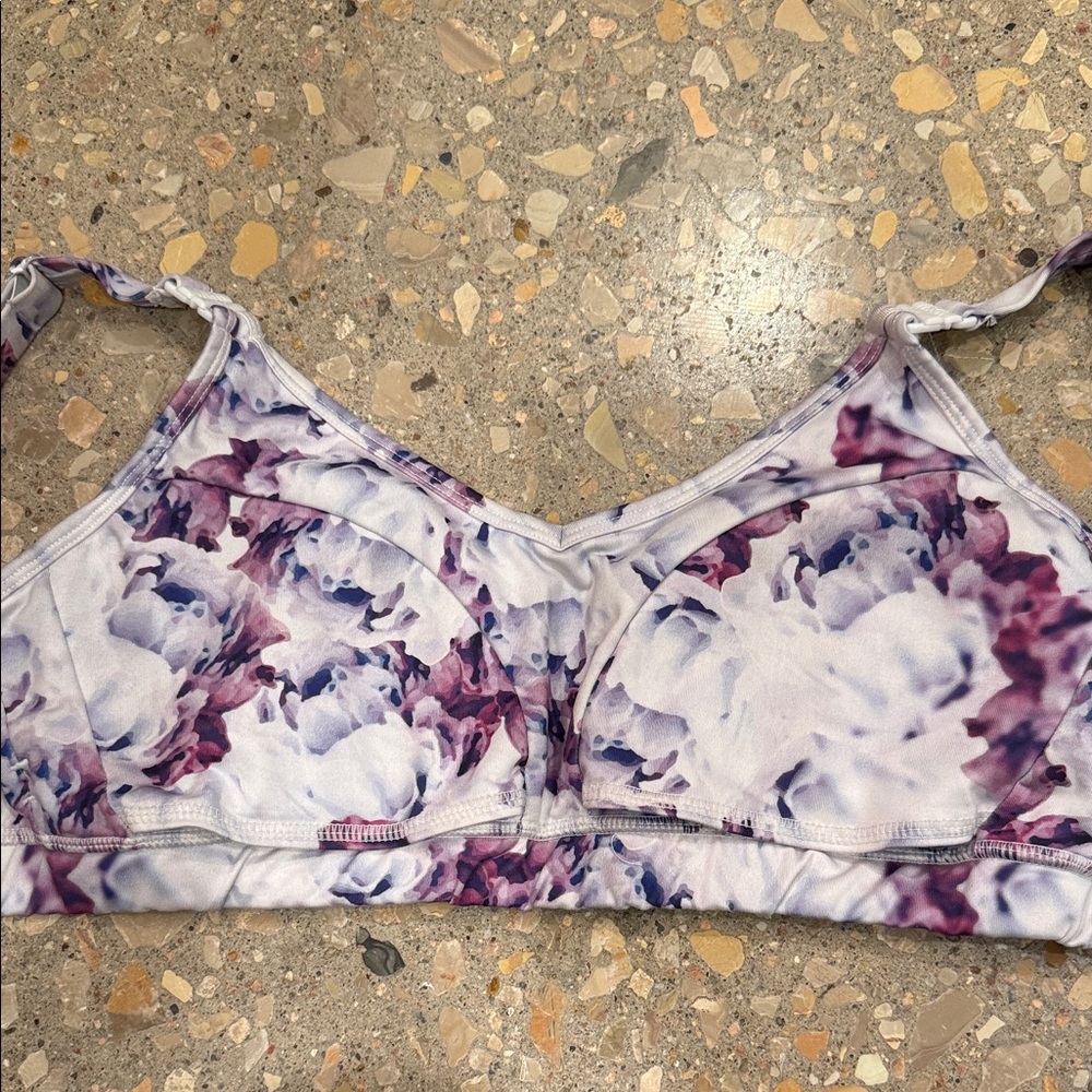 Floral Print Women's pumping and nursing sports Bra